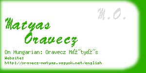 matyas oravecz business card